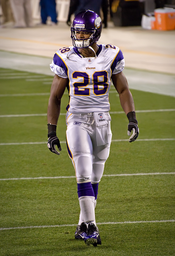 Adrian Peterson on the field