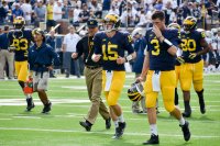 Jim Harbaugh and the UM QBs.