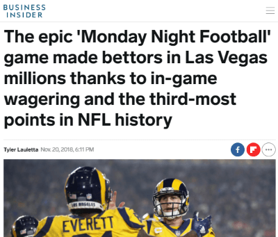 Business Insider story sportsbooks getting crushed