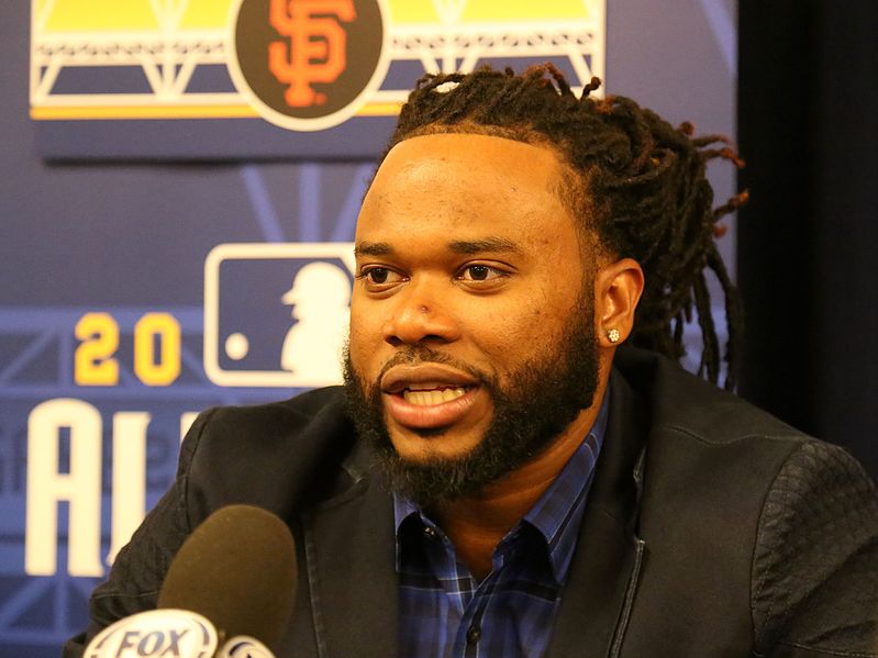 SFG's Johnny Cueto at a press conference