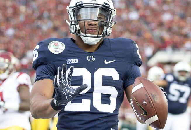 Saquon Barkley during the 2017 Rose Bowl