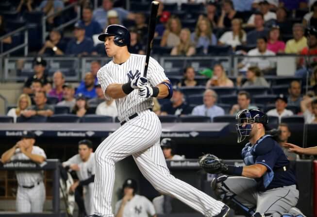Aaron Judge at bat for the Yankees