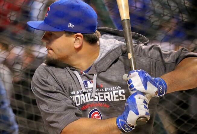 Kyle Schwarber at the World Serier