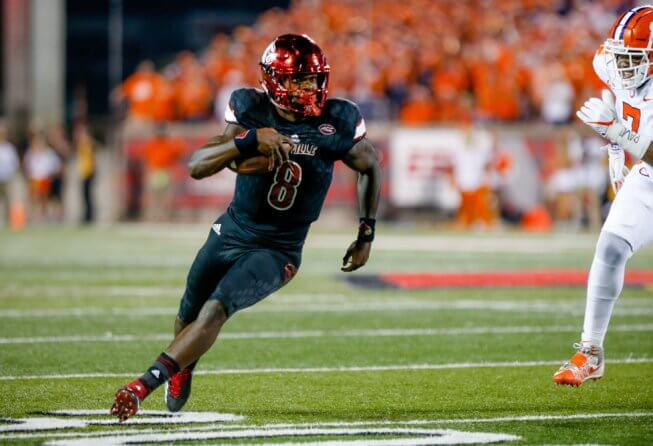 2018 NFL Draft Odds: Who's Going No. 1? Lamar Jackson escaping the pocket