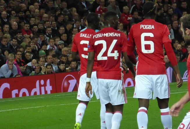 Manchester United's Pogba, Fosu-Mensah and Bailly