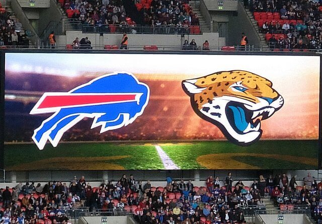 Bills vs Jaguars logos