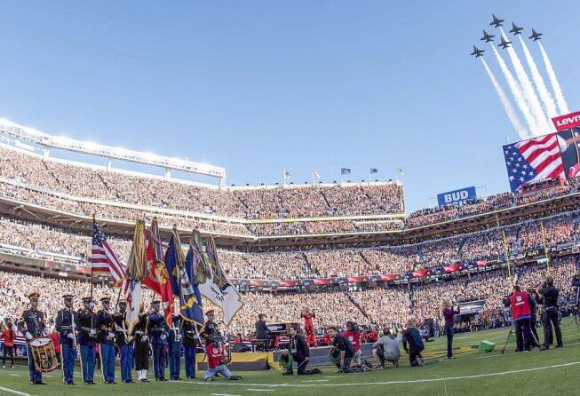 Pre-game festivities at Super Bowl 50