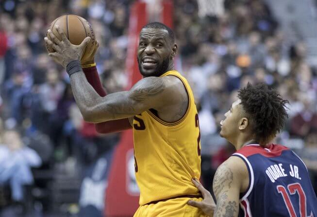 LeBron James and Kelly Oubre Jr.