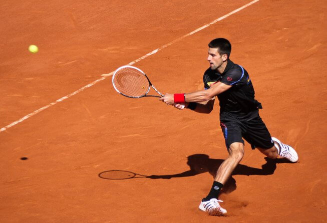 Is Betting Djokovic, Murray at 2018 Grand Slams a Sucker Move? Novak Djokovic hits a backhand at Roland Garros