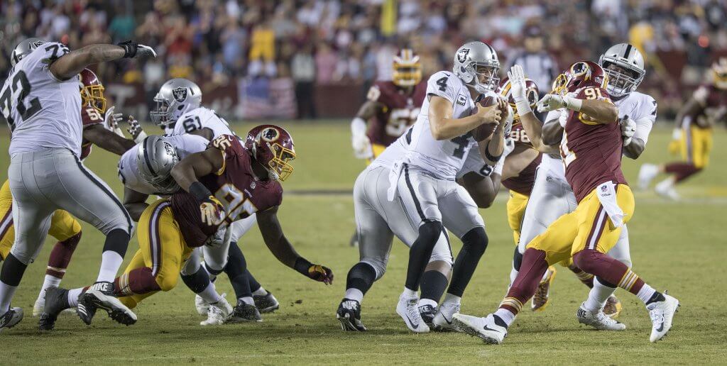 Derek Carr being sacked