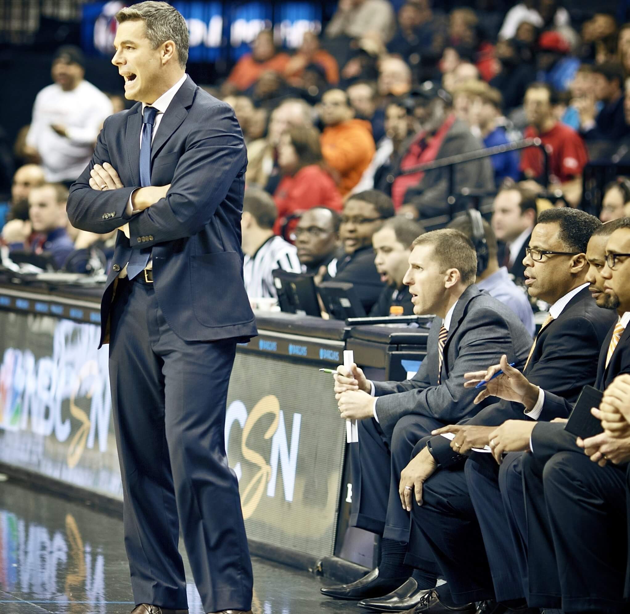 Virginia coach Tony Bennett on the sideline