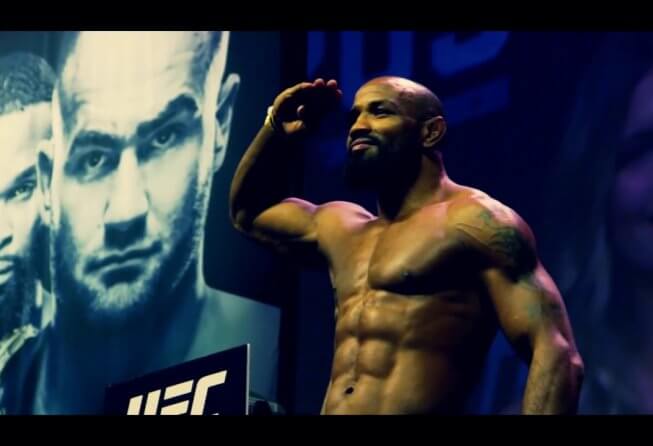 Yoel Romero salutes the crowd. Can he defeat Robert Whittaker in a rematch?