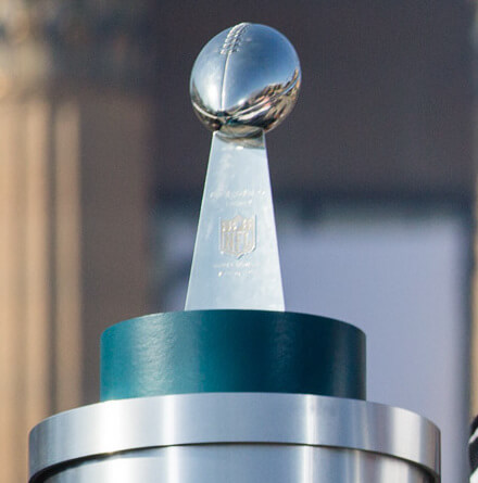 The Super Bowl Champ earns the Lombardi Trophy