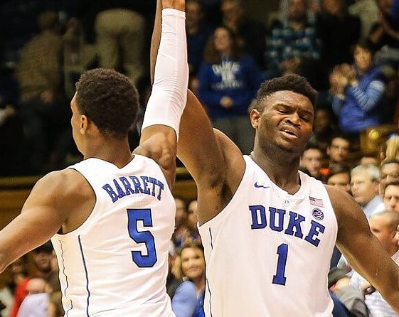 Duke freshman RJ Barrett and Zion Williamson will be lottery picks