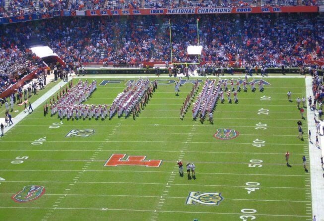 Wide shot of Ben Hill Griffin Stadium