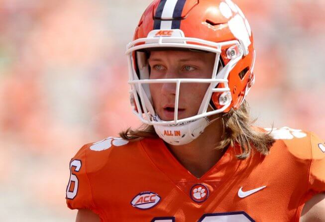 Close up of Clemson's Trevor Lawrence