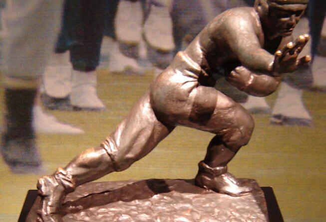 The iconic Heisman Trophy