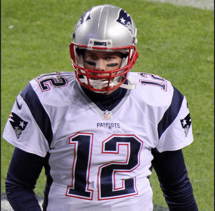 Tom Brady walking to the sideline