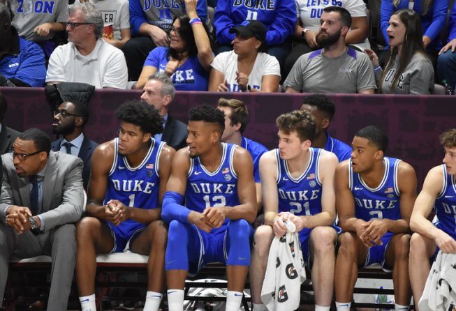 Duke Blue Devils 2019 bench