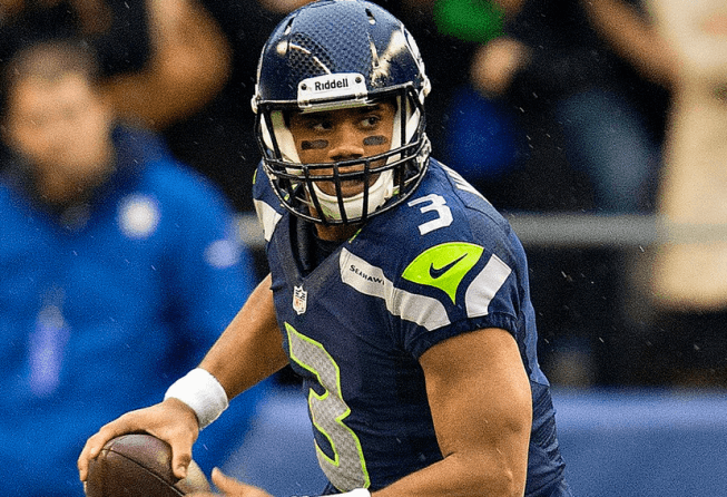 Russell Wilson on the move