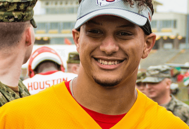 Super Bowl 54 MVP Patrick Mahomes smiling for the camera