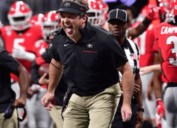 Kirby Smart on the UGA sideline