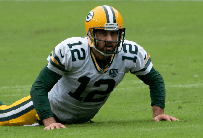 Aaron Rodgers under center