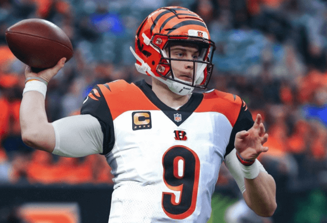 Joe Burrow in a Bengals jersey