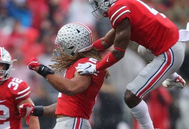 Chase Young celebrating a sack