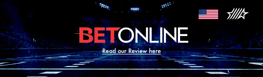 An image of the BetOnline logo on an intense blue banner