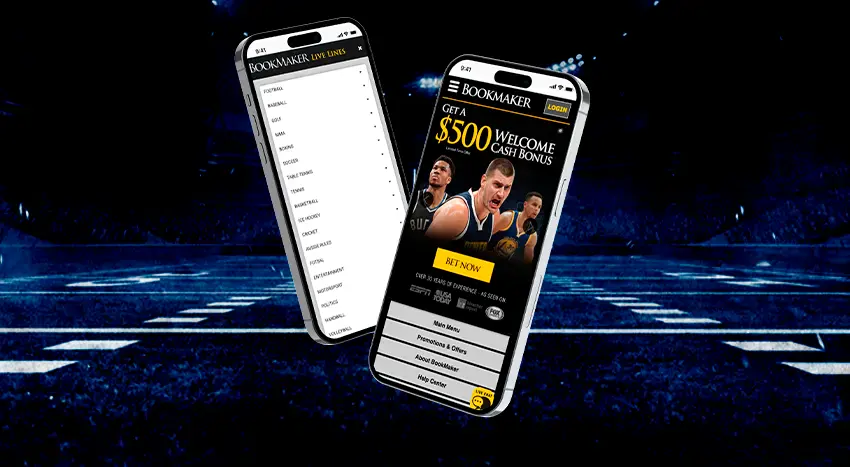 An image of the BookMaker betting App interface