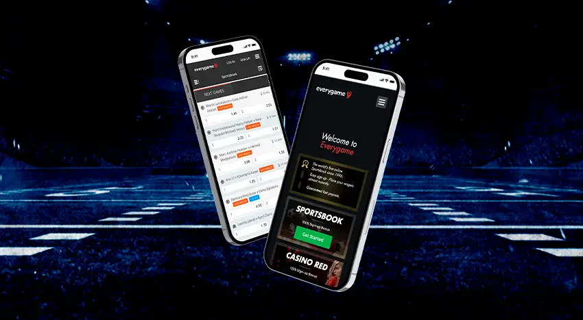 An image of the Everygame betting App interface