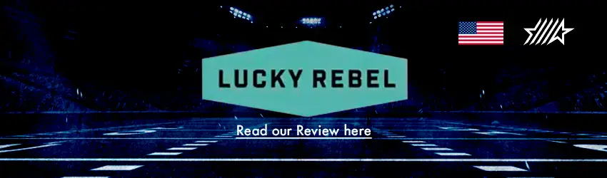 An image of the Lucky Rebel logo in a intense blue banner