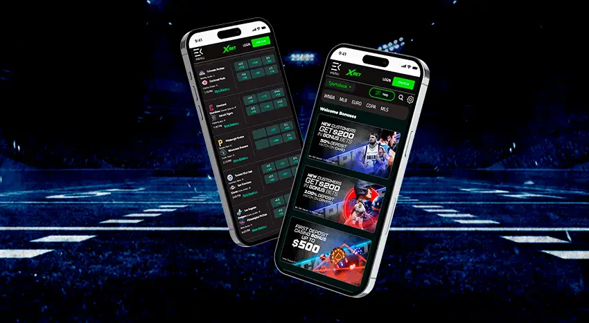 An image of the Xbet's betting App interface