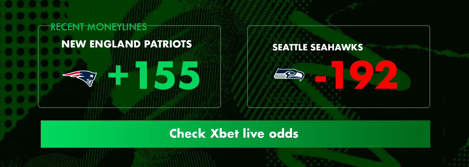 Xbet SuperBowl 2026 live odds interface