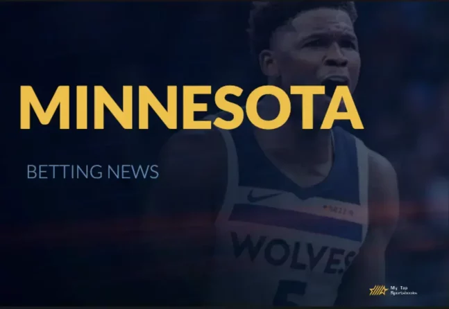 a NBA player from Minnesota team feating a Minnesota Betting sites 2026 banner (1)