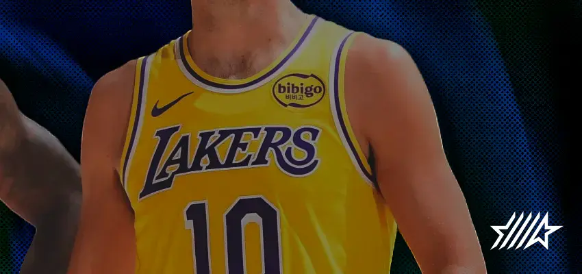 camiseta de un jugador de los Angeles Lakers con el número 10_