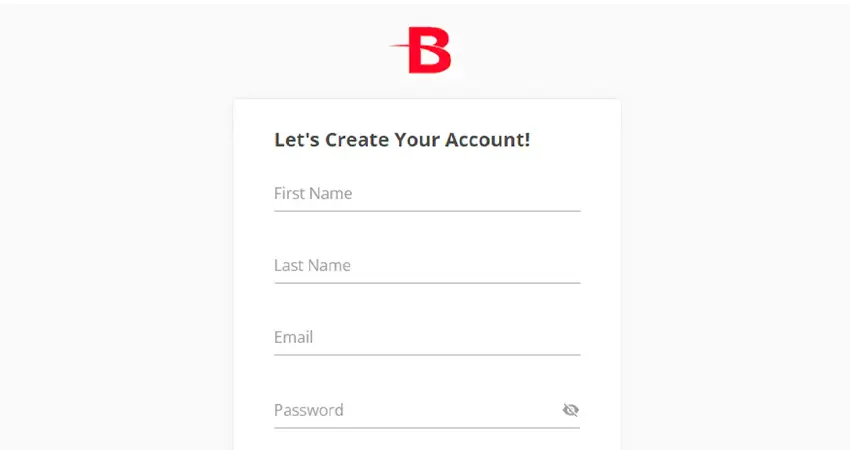 BetOnline account registration page with sign-up form fields for new sportsbook users_