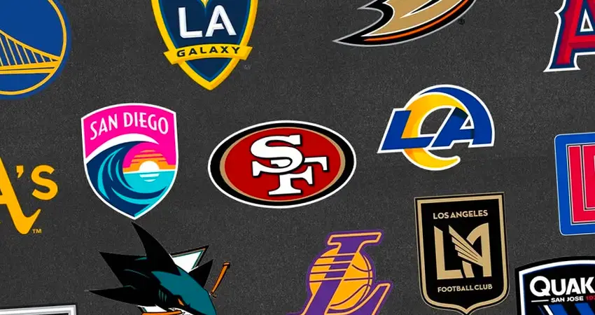 image of a different logos from California sports teams