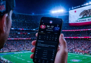 image of a person doing real live bets in a NFL Stadium