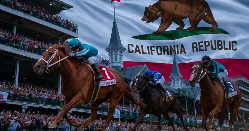 image of horse racing betting in California