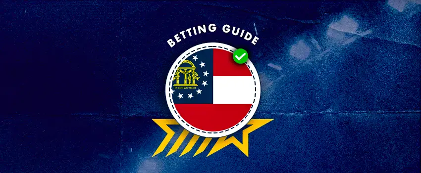 Betting guide banner featuring Georgia state flag icon