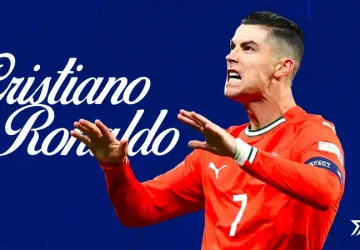 Cristian Ronaldo creativity in a blue blackground for the Worldcup 2026_