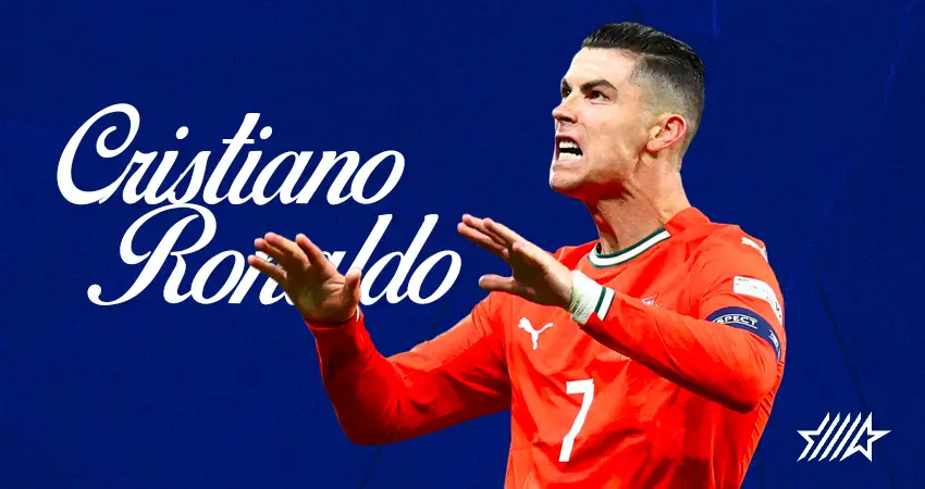 Cristian Ronaldo creativity in a blue blackground for the Worldcup 2026_