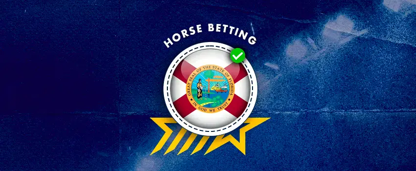 Horse Betting guide banner featuring Florida state flag icon