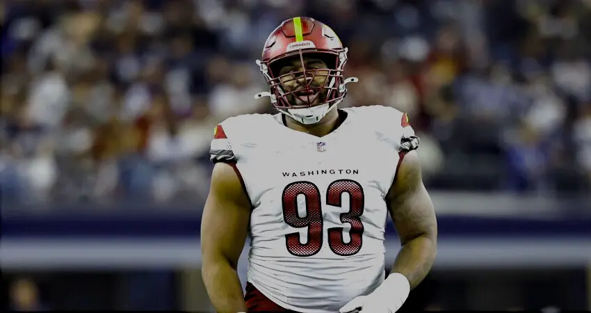 Washington Commanders player during an NFL game