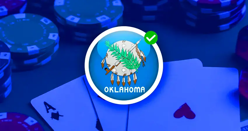 Oklahoma casino gambling guide with poker chips