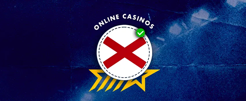 Online casinos legality banner with red cross and checkmark badge