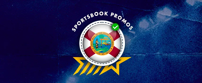 Sportsbook promos banner with Florida state flag icon