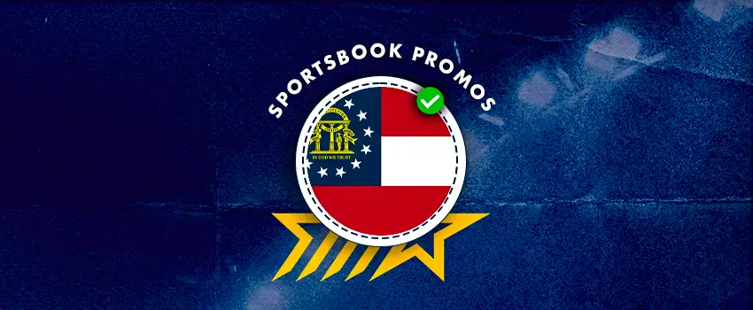 Sportsbook promos banner with Georgia state flag icon